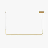 Suspension linéaire LED minimaliste en métal dimmable pour salle à manger