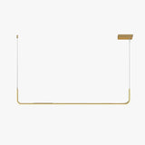 Suspension linéaire LED minimaliste en métal dimmable pour salle à manger