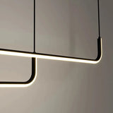 Suspension linéaire LED minimaliste en métal dimmable pour salle à manger
