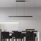Suspension linéaire minimaliste LED dimmable en métal pour salle à manger