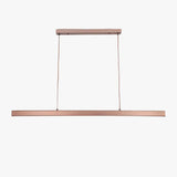 Suspension linéaire minimaliste LED dimmable en métal pour salle à manger