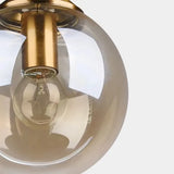 Suspension boule en verre design moderne LED hauteur réglable pour chevet