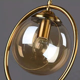 Suspension boule en verre design moderne LED hauteur réglable pour chevet
