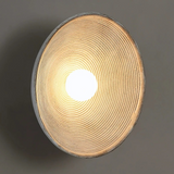 Applique Murale Ronde Japonaise LED Effet Plâtre Texturé Beige