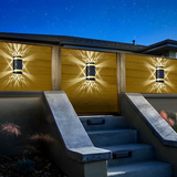 Applique Solaire Murale Extérieur LED Design Moderne Décorative Noire
