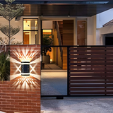 Applique Solaire Murale Extérieur LED Design Moderne Décorative Noire