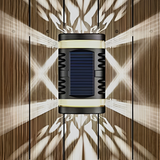 Applique Solaire Murale Extérieur LED Design Moderne Décorative Noire