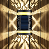 Applique Solaire Murale Extérieur LED Design Moderne Décorative Noire