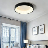 Plafonnier rond moderne LED dimmable en métal et acrylique pour chambre
