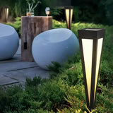 Borne solaire de jardin LED noire forme torche moderne IP65