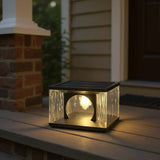 Lampe solaire de pilier design moderne en verre LED IP65 pour jardin