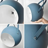 Suspension nordique macaron orientable LED en métal pour salle à manger