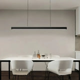 Suspension linéaire minimaliste LED dimmable en aluminium pour salle à manger