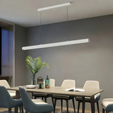 Suspension linéaire minimaliste LED dimmable en aluminium pour salle à manger