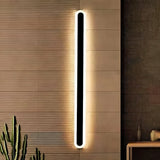 Applique murale barre minimaliste noire LED dimmable pour salon