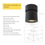 Spot en saillie orientable moderne LED 7W ou 9W pour salon