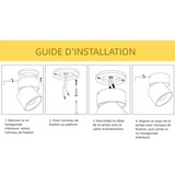 Spot en saillie orientable moderne LED 7W ou 9W pour salon