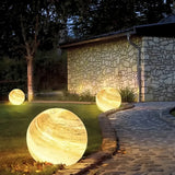 Lampe solaire extérieur forme planète en verre décorative moderne pour jardin