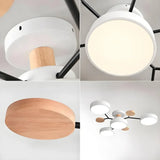 Plafonnier scandinave LED multi têtes dimmable pour salon