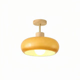 Plafonnier de couloir en verre et bois LED dimmable scandinave