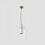 Suspension en verre moderne LED à hauteur réglable pour salle à manger