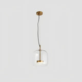 Suspension en verre moderne LED à hauteur réglable pour salle à manger
