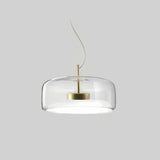 Suspension en verre moderne LED à hauteur réglable pour salle à manger