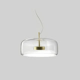 Suspension en verre moderne LED à hauteur réglable pour salle à manger