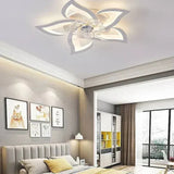 Ventilateur Plafonnier Led Fleur Blanche Pour Chambre - Lampe Magasin
