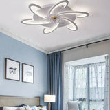 Ventilateur Plafonnier Led Fleur Blanche Pour Chambre - Lampe Magasin