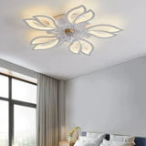 Ventilateur Plafonnier Led Fleur Blanche Pour Chambre - Lampe Magasin