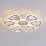 Ventilateur Plafonnier Led Fleur Blanche Pour Chambre - Lampe Magasin