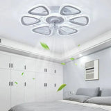 Ventilateur Plafonnier Led Fleur Blanche Pour Chambre - Lampe Magasin