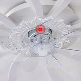 Ventilateur Plafonnier Led Fleur Blanche Pour Chambre - Lampe Magasin