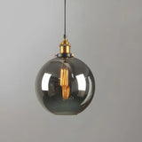 Suspension industrielle vintage en verre à hauteur réglable pour salle à manger