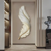 Applique murale en plume moderne verticale LED dimmable décorative pour salon