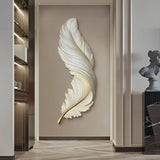 Applique murale en plume moderne verticale LED dimmable décorative pour salon