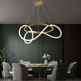 Suspension Anneau Design Contemporain Dimmable pour Salle à Manger