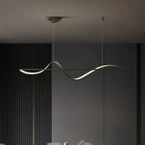 Suspension vague design moderne LED dimmable en métal pour salle à manger