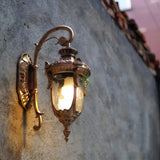 Applique Murale Extérieure Vintage LED IP65 Lanterne en Verre