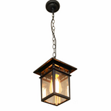 Suspension Extérieure Industrielle Lanterne Noir Led IP44 en Verre Pour Porche