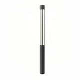 Borne lumineuse extérieure cylindrique moderne LED noir aluminium IP65 pour jardin