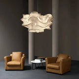 Suspension fleurie LED en inox design moderne pour salon