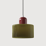 Suspension morandi en verre cylindrique réglable en hauteur pour salle à manger