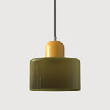 Suspension morandi en verre cylindrique réglable en hauteur pour salle à manger