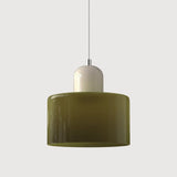 Suspension morandi en verre cylindrique réglable en hauteur pour salle à manger