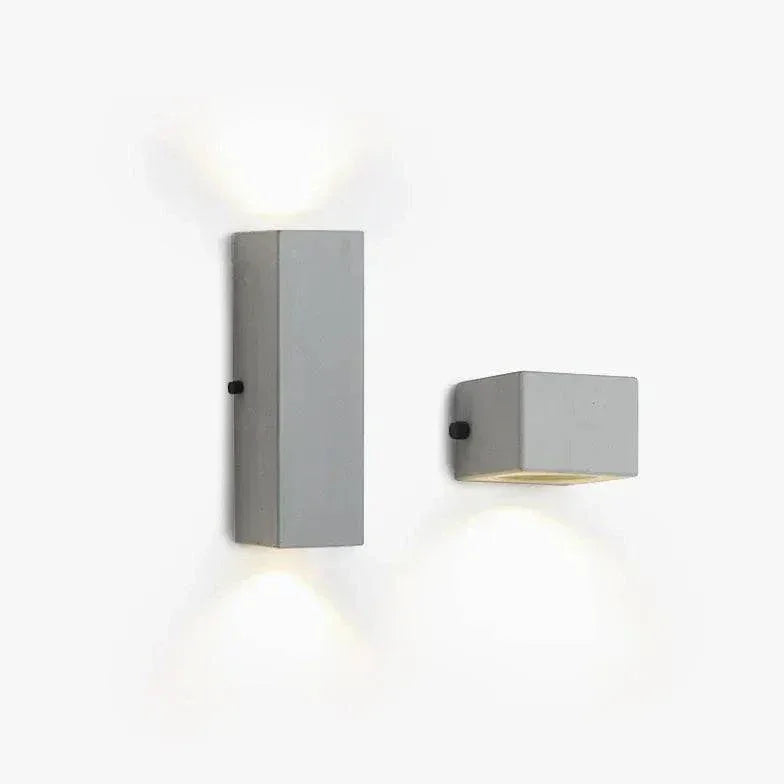 Éclairage Extérieur Carré Blanc Haut Et Bas - Lampe Magasin