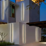 Applique murale extérieure longue noir minimaliste LED dimmable IP65