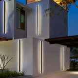 Applique murale extérieure longue noir minimaliste LED dimmable IP65