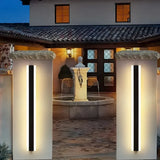 Applique murale extérieure longue noir minimaliste LED dimmable IP65